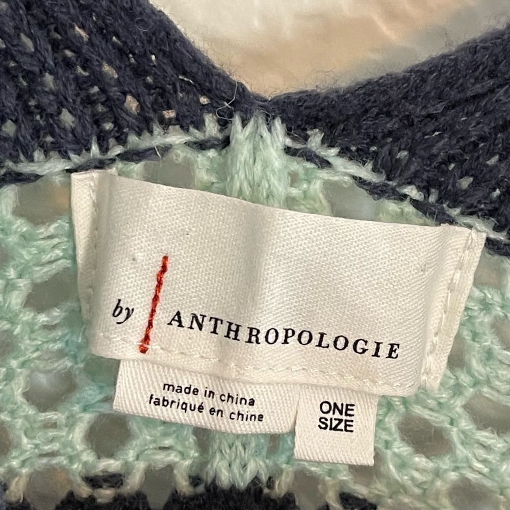 Anthropologie Striped Crochet Kimono. One size - Picture 5 of 6